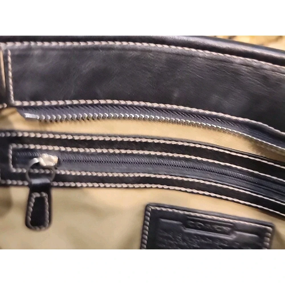 Vintage Coach Hamptons Black Leather Satchel | Style F30-7555 | Y2K Classic